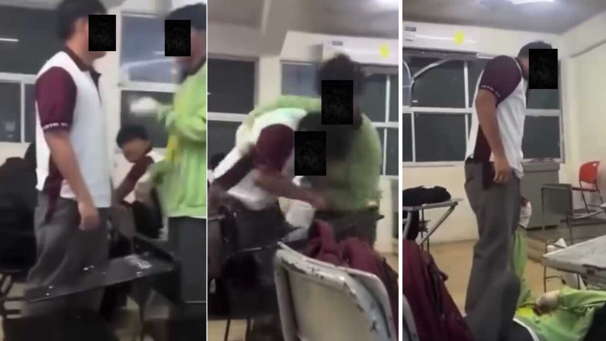 Exhiben bullying en una escuela de Cancún.