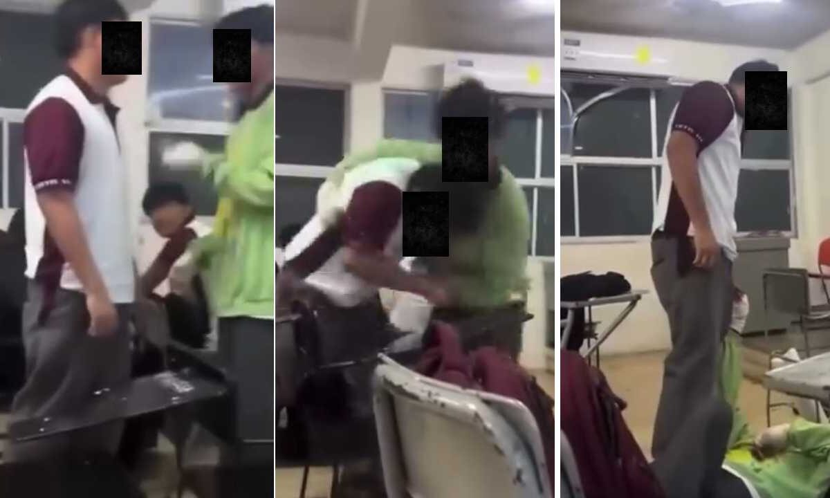 Exhiben bullying en una escuela de Cancún.