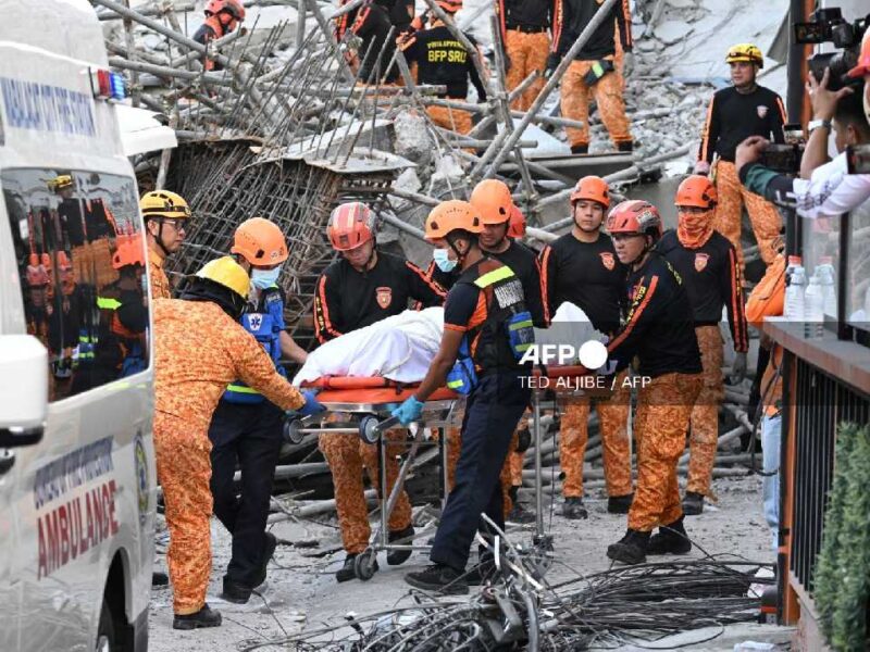 Filipinas vive intensa búsqueda tras colapso de edificio que dejó desaparecidos