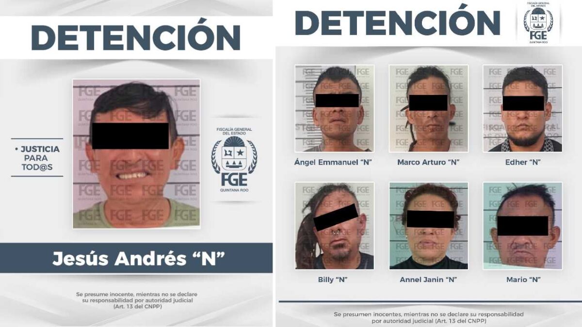 Detenidos presuntos narcomendustas.