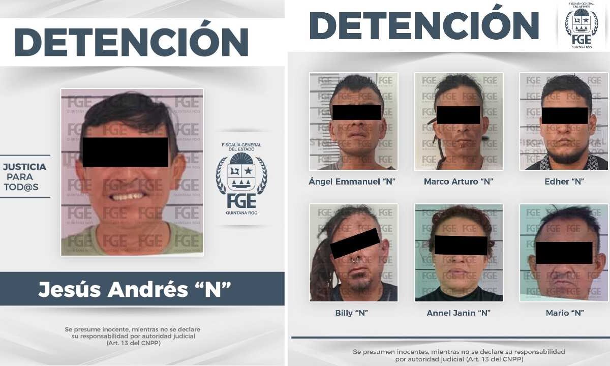 Detenidos presuntos narcomendustas.