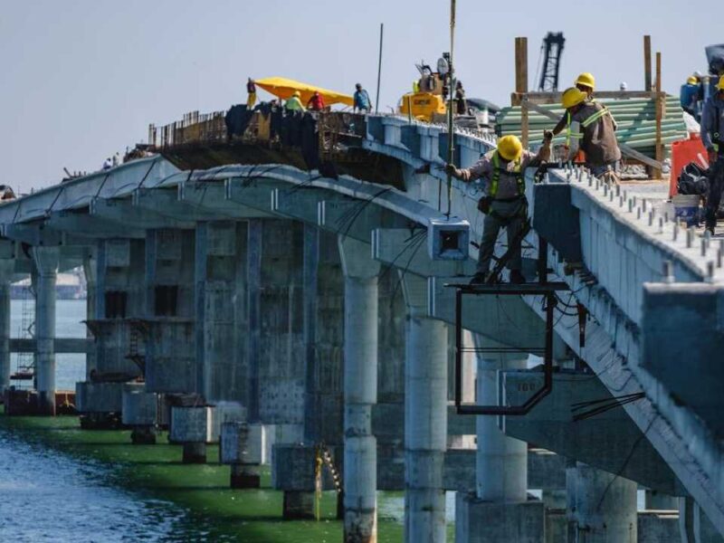 Garantiza CATEM empleo en construcción tras concluir el Puente Nichupté