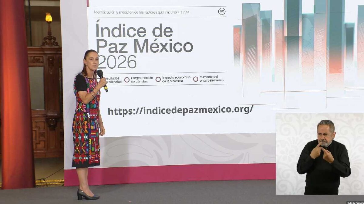Destaca Sheinbaum informa de la paz en México.