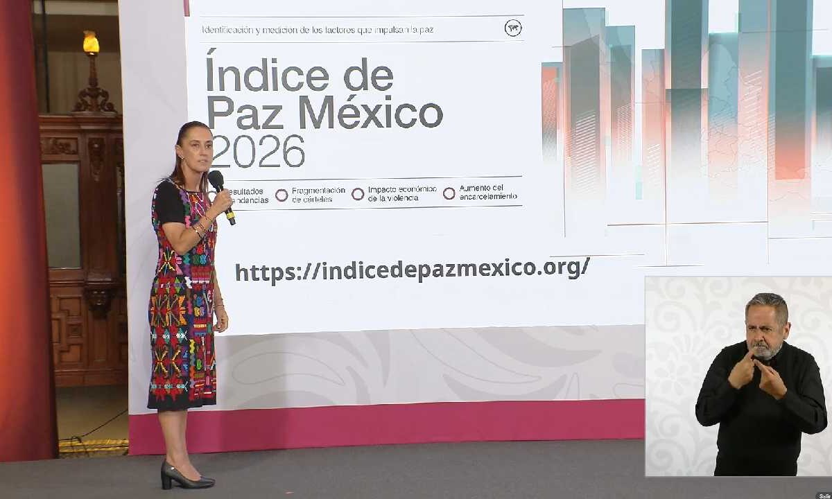 Destaca Sheinbaum informa de la paz en México.