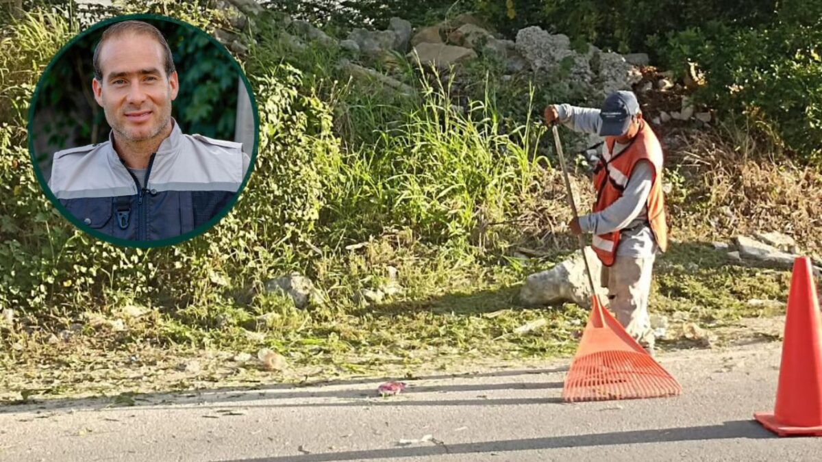 Diego Castañón refuerza limpieza en Tulum