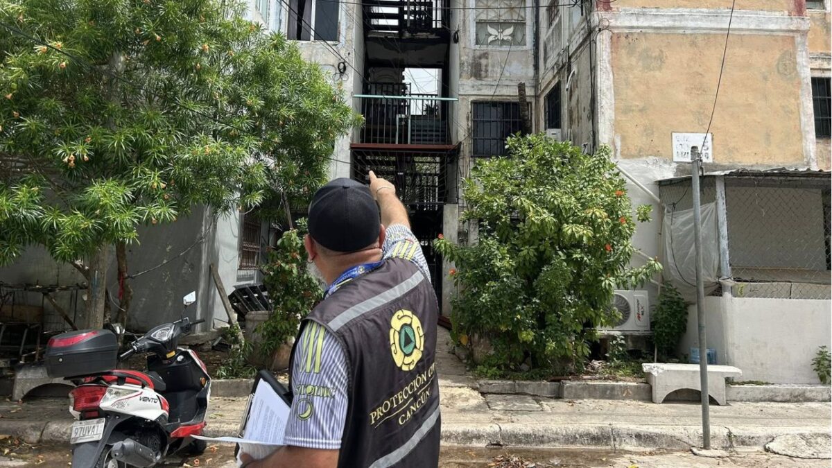 Notifican riesgo en 1,360 departamentos de la Sm 77 Cancún