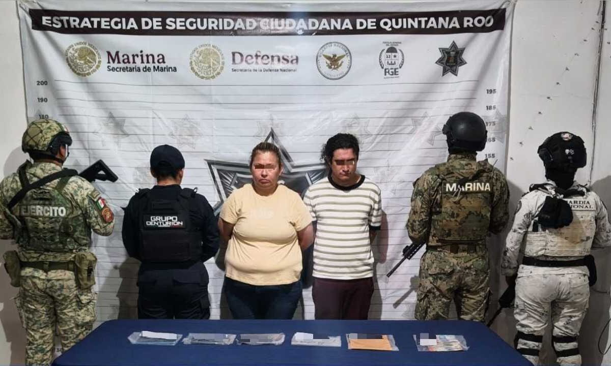 Cae pareja de presuntos extorsionadores.