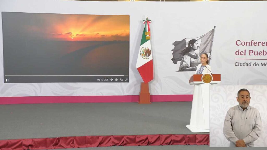 Claudia Sheinbaum habló sobre el Puente Nichupté.
