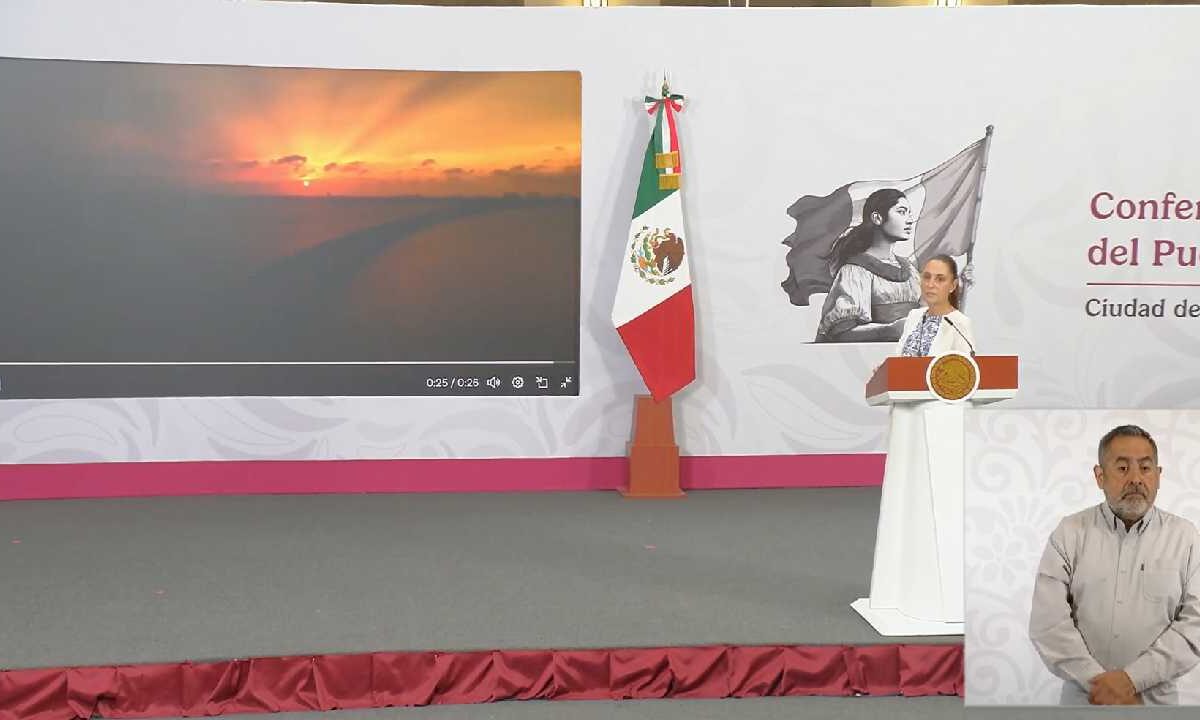 Claudia Sheinbaum habló sobre el Puente Nichupté.