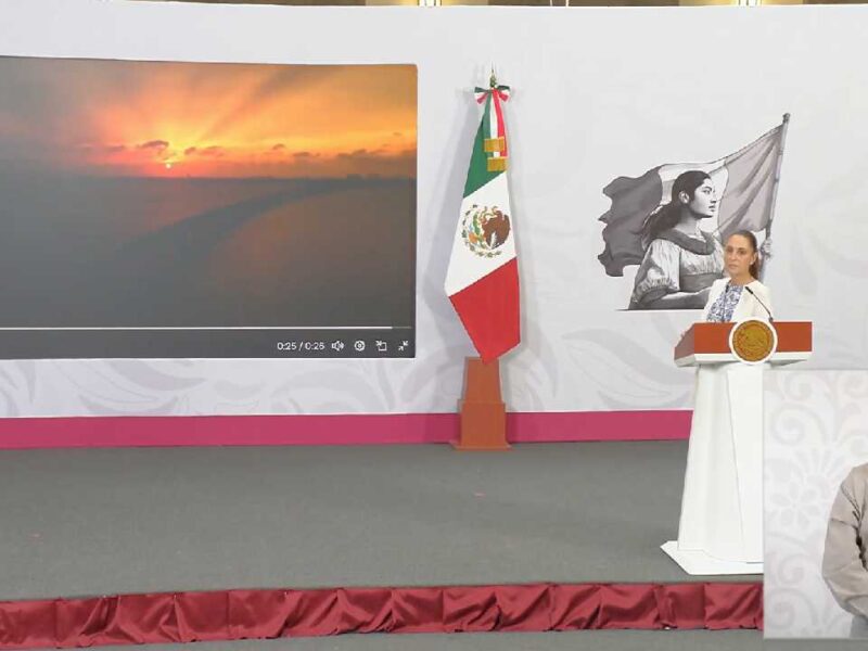 Puente Nichupté, 11 kilómetros y estamos haciendo todavía un distribuidor vial: Sheinbaum