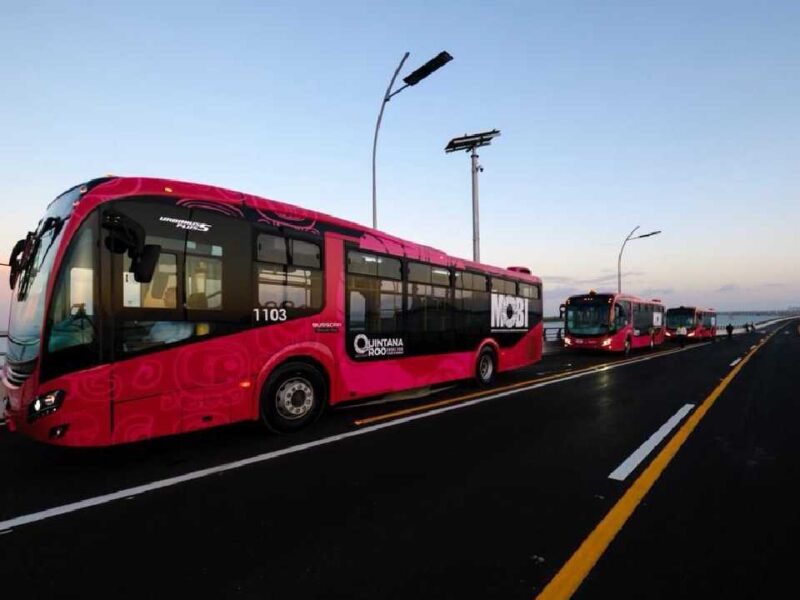 !Unidades Mobi! Conoce el nuevo transporte público con conexión al Puente Nichupté y Arco Norte en Cancún (video)