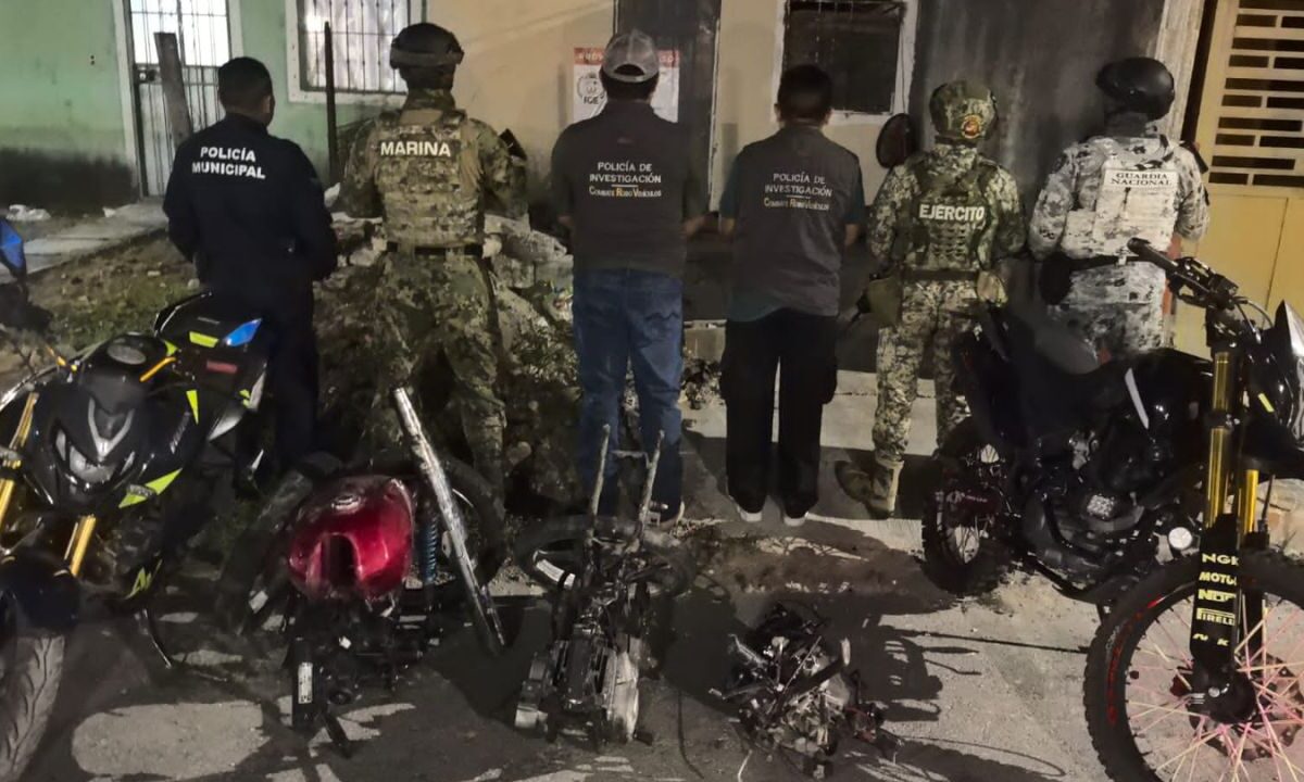 Cateo en Tierra Maya Cancún: hallan motos robadas aseguradas