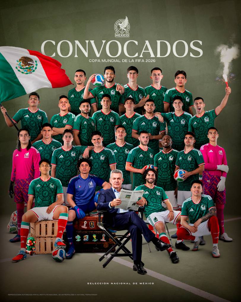 ¡Oficial! Los 26 elegidos de la Selección Mexicana para hacer historia en el Mundial.