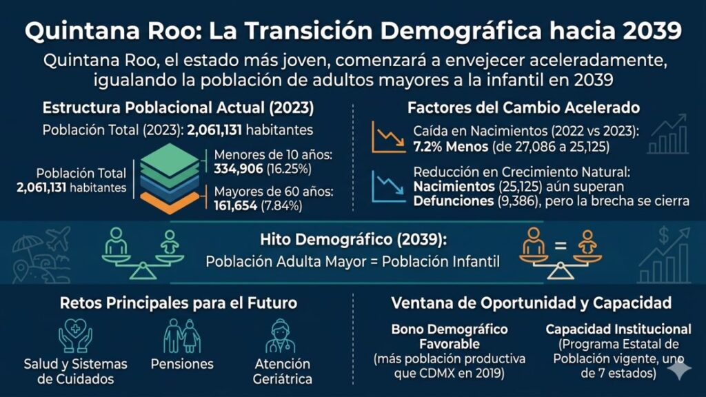 Quintana Roo dejará de ser el estado más joven en 2039