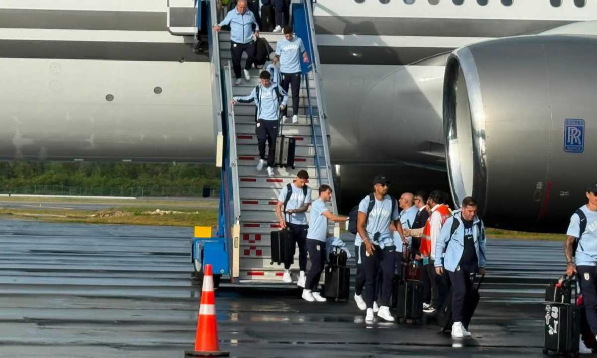 Llegó a Cancún la selección de Uruguay.