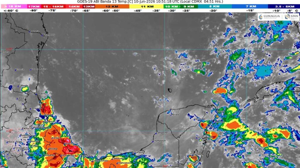 Clima Quintana Roo: prevén lluvias para este miércoles 10 de junio, actividad eléctrica y fuertes vientos