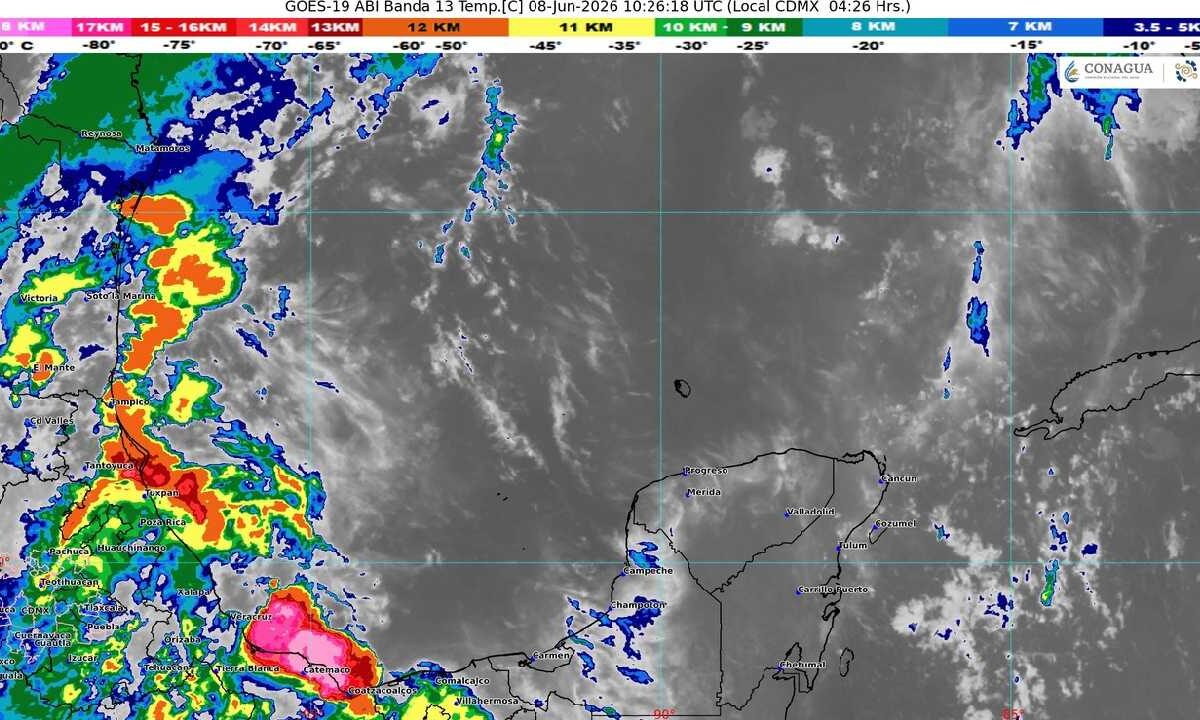 Prevén día caluroso con lluvias.