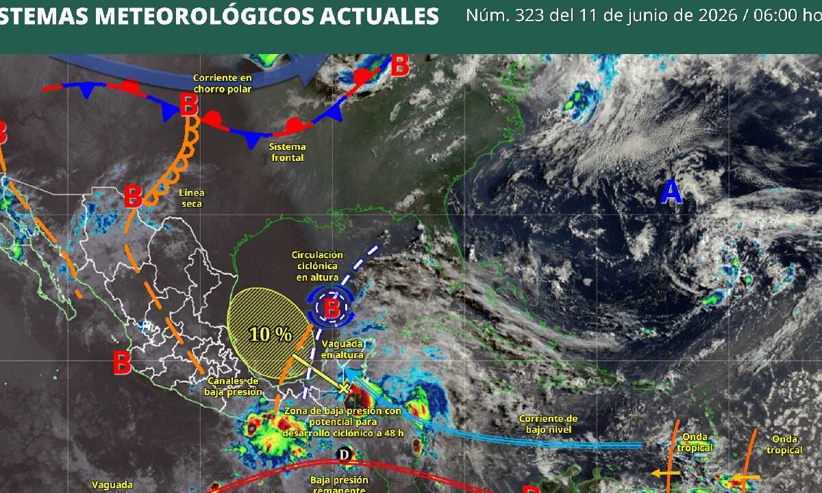 Prevén lluvias hoy jueves.