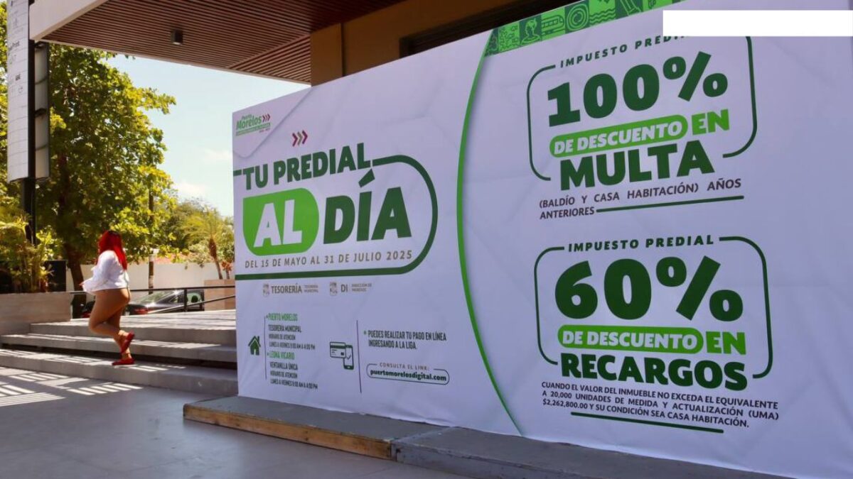Descuentos predial Puerto Morelos: últimos 20 días para ahorrar