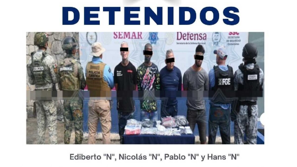 Caen cubanos con droga en zona hotelera de Cancún.