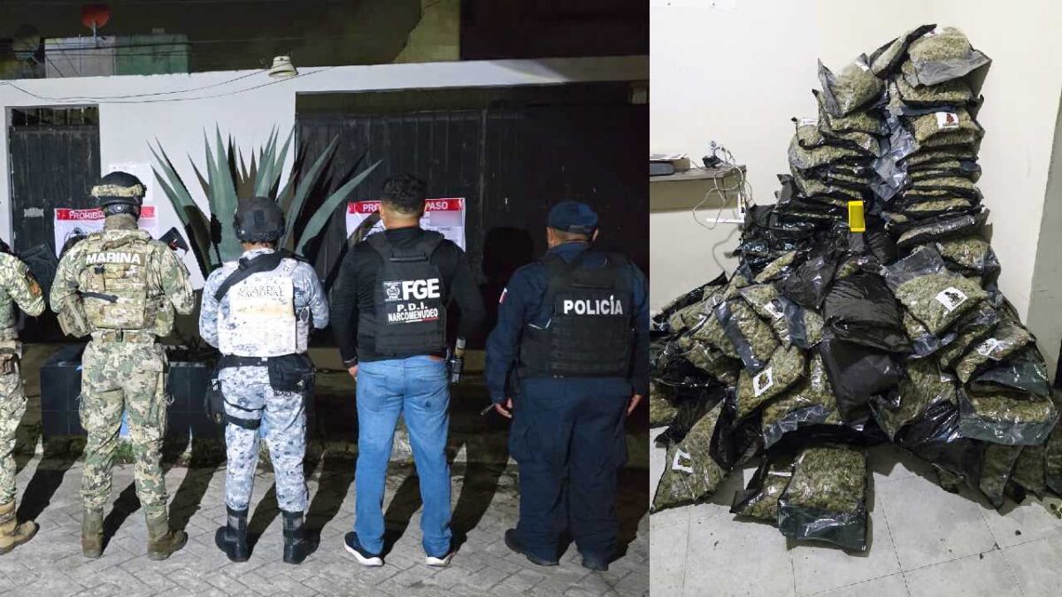 Aseguran cargamento de droga.