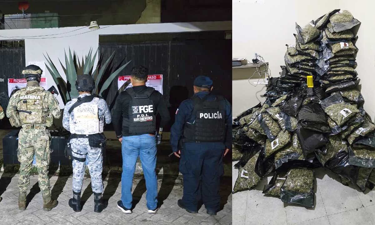 Aseguran cargamento de droga.