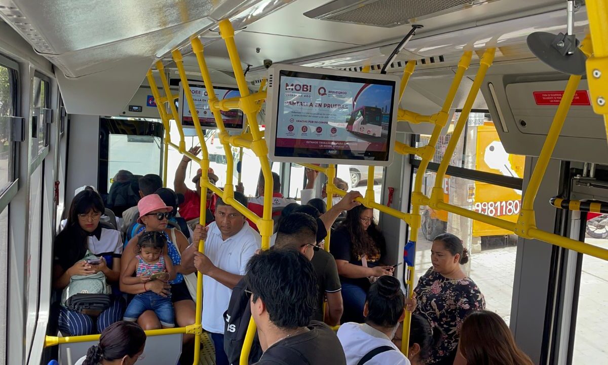 Mobi Cancún ruta 27 inicia pruebas gratis en el puente Nichupté