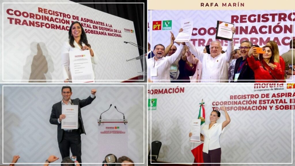Morena Quintana Roo: Se registran Ana Paty, Rafael Marín, Gino Segura y Marybel Villegas como aspirantes a la Coordinación