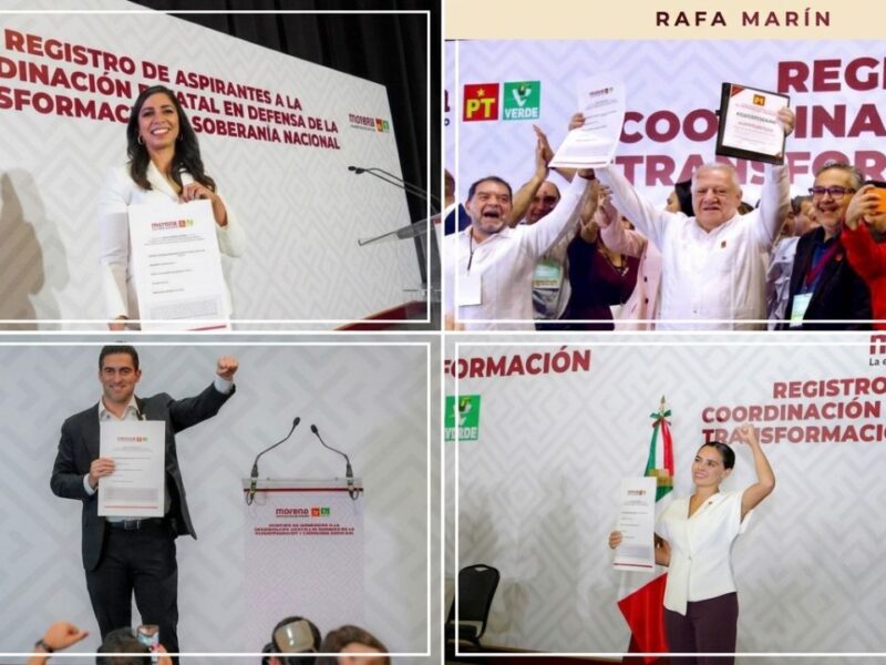 Morena Quintana Roo: Se registran Ana Paty, Rafael Marín, Gino Segura y Marybel Villegas como aspirantes a la Coordinación