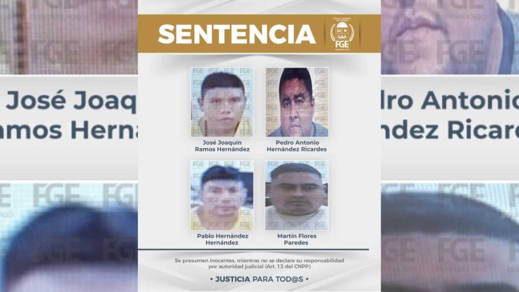 Cuatro sujetos fueron sentenciados.
