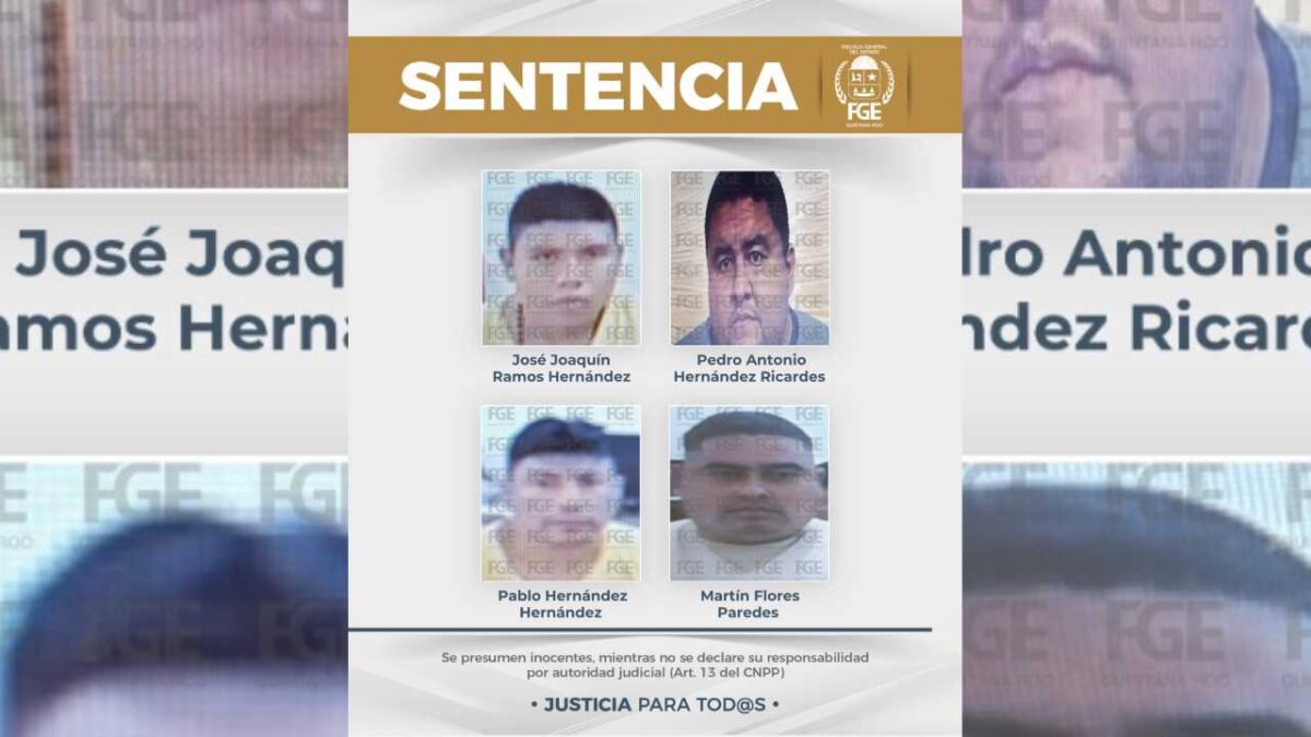Cuatro sujetos fueron sentenciados.