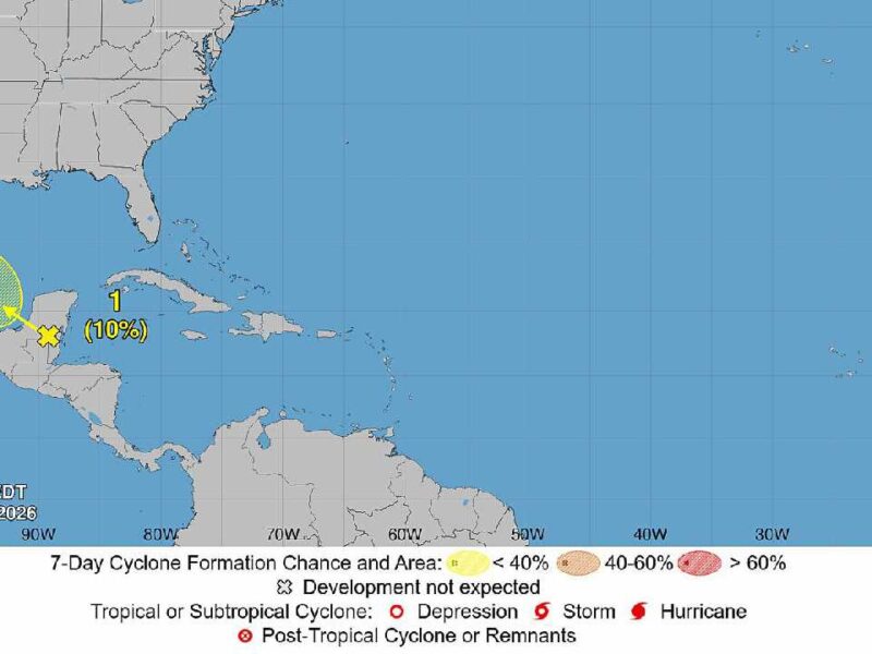 Temporada de huracanes: Mantienen vigilancia a potencial sistema ciclónico en el sur de Quintana Roo