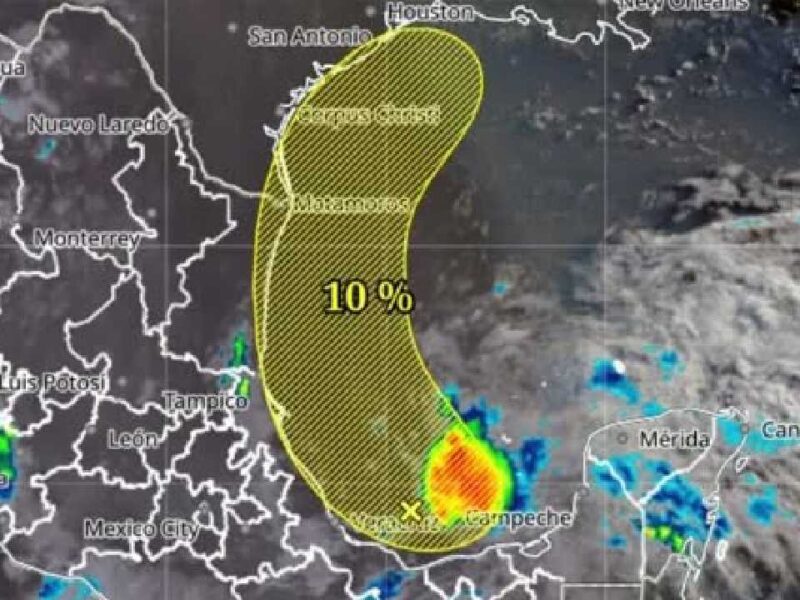 ¡Actualización! Zona de baja presión mantiene 10% de probabilidad de desarrollo ciclónico; lluvias en Q. Roo