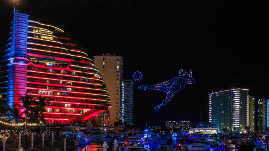 Impresionante noche de drones.