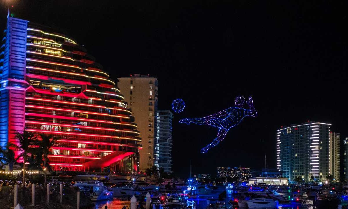 Impresionante noche de drones.