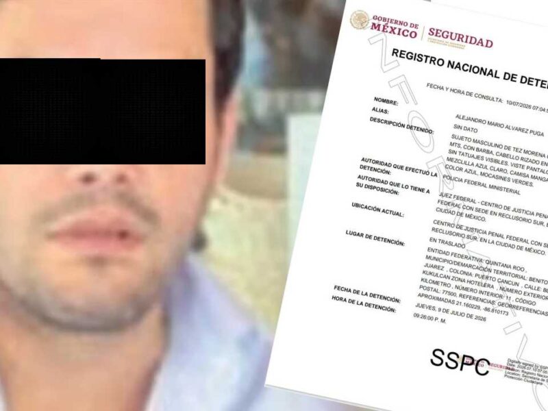 Detienen en Puerto Cancún a Alejandro Mario A.P., cuñado de Inés Gómez Mont