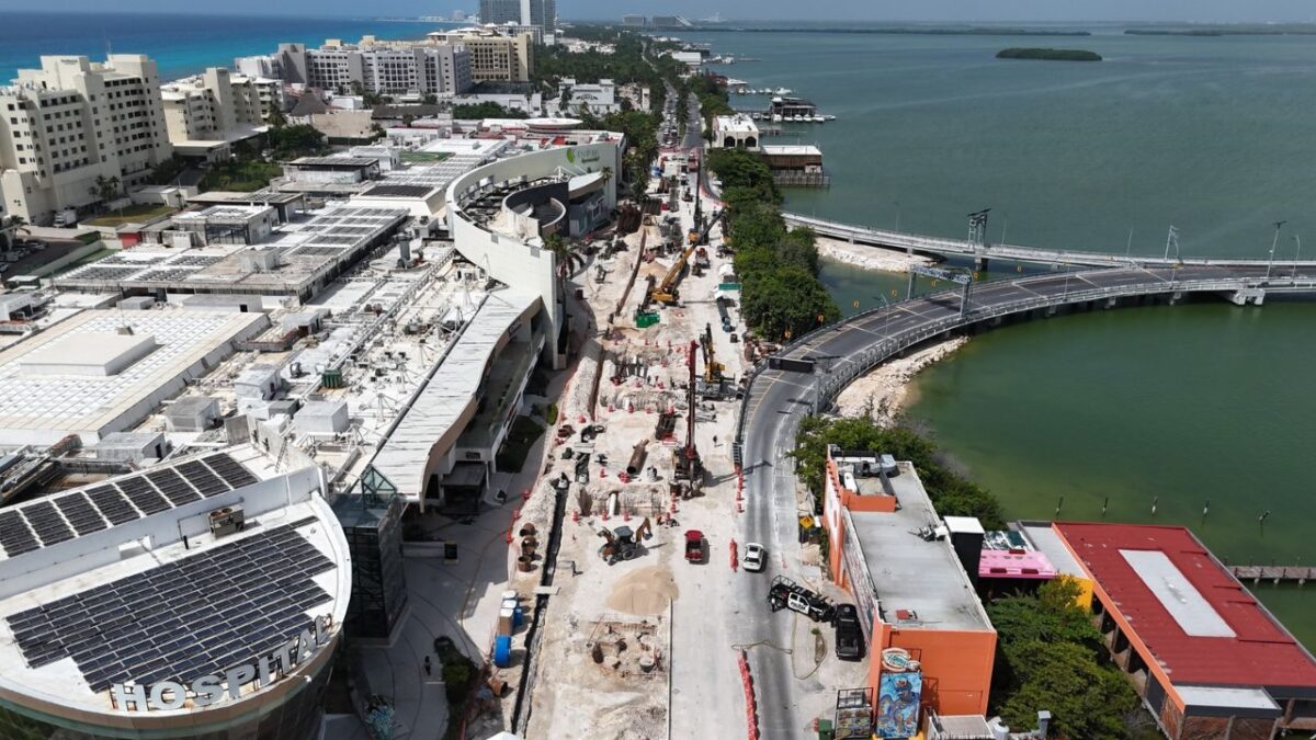 Distribuidor Vial Kukulcán registra avance del 28.8% en Cancún