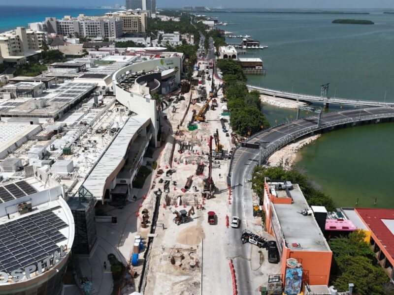 Distribuidor Vial Kukulcán registra avance del 28.8% en Cancún