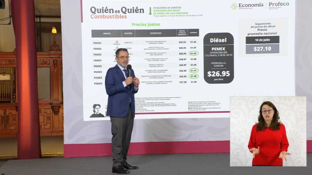 Gasolinera de Cancún se "vuela la barda" con el precio del diésel.