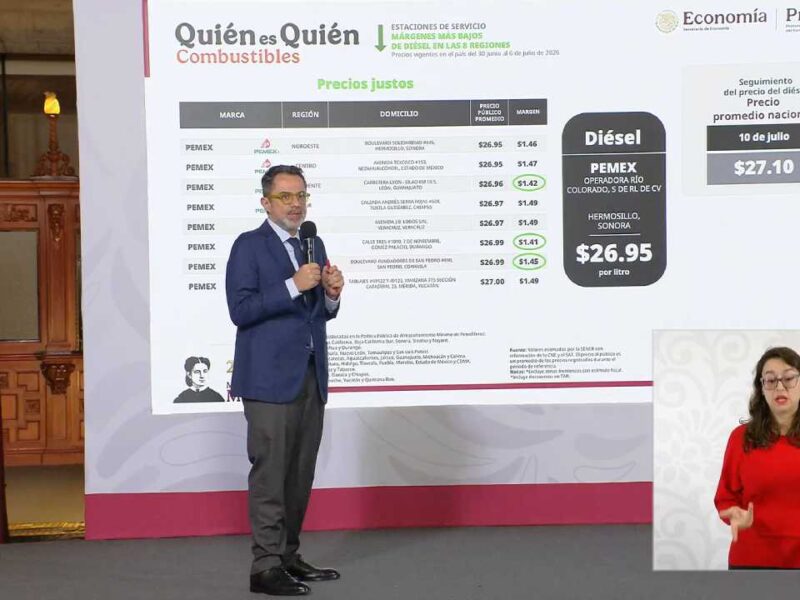 Exhibe Profeco a gasolinera de Cancún como líder de las que se “vuelan la barda” con el precio del diésel