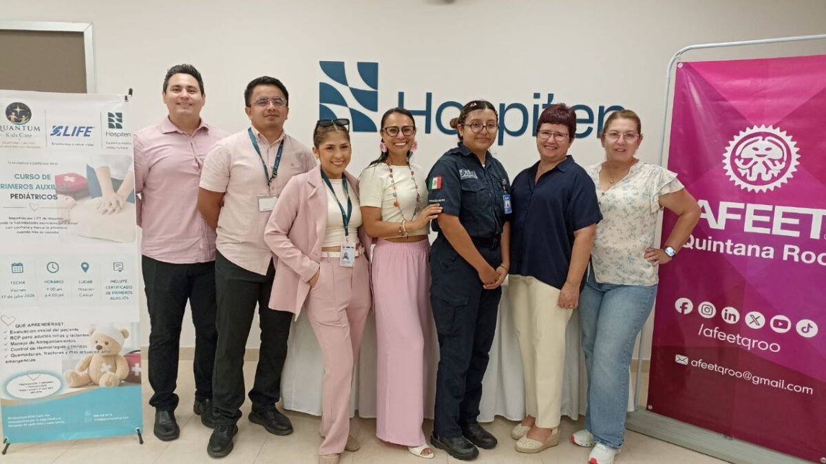 Hospiten Cancún capacita a socias de AFEET en primeros auxilios pediátricos