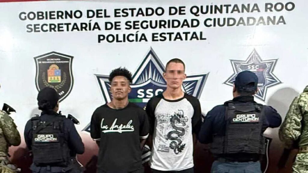 Isla de Holbox: Capturan a 2 sujetos por narcomenudeo y portación de arma de fuego