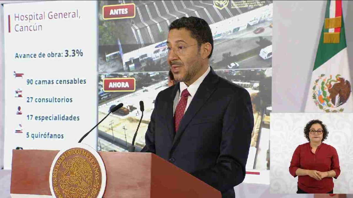 Avanzan obras de hospitales en Chetumal y Cancún.