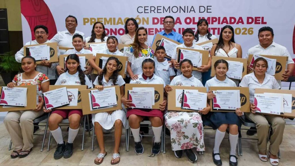 Olimpiada del Conocimiento Infantil 2026 reconoce a los mejores estudiantes de Quintana Roo