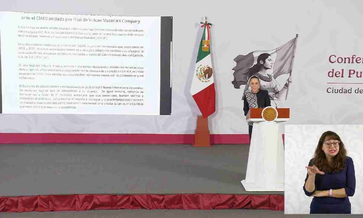 Sheinbaum dijo que en 30 días hablará más a fondo del caso Vulcan.