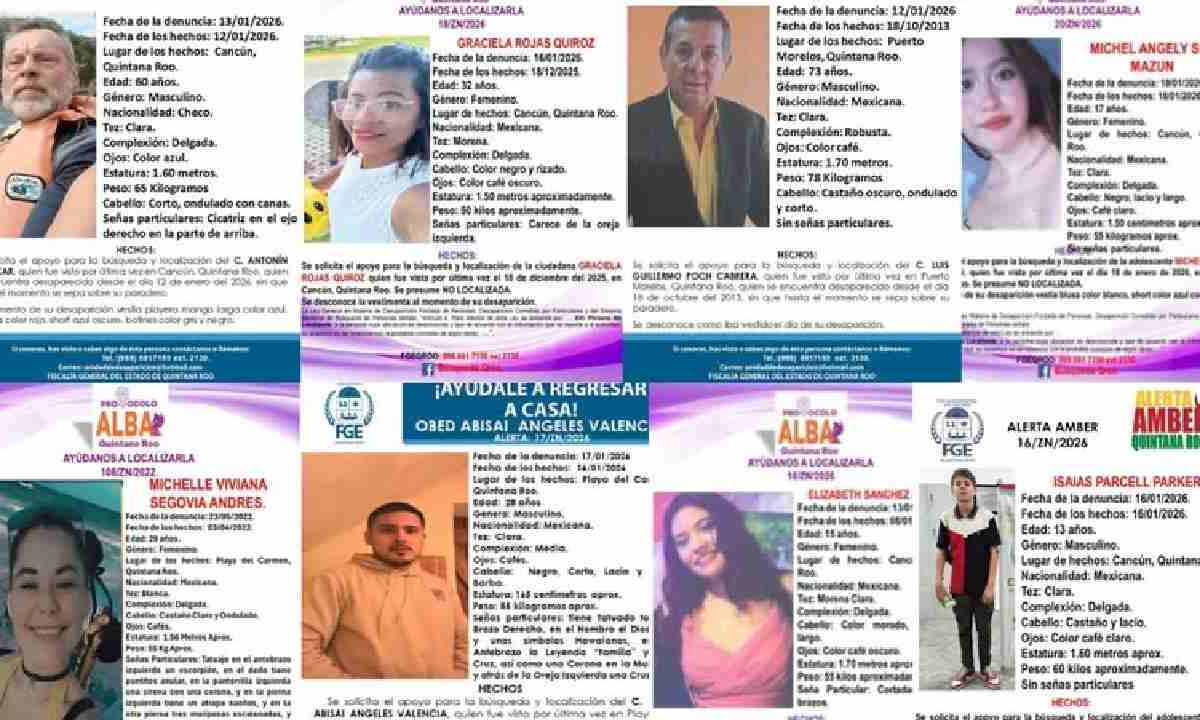La mayoría de las personas desaparecidas en Quintana son jóvenes.
