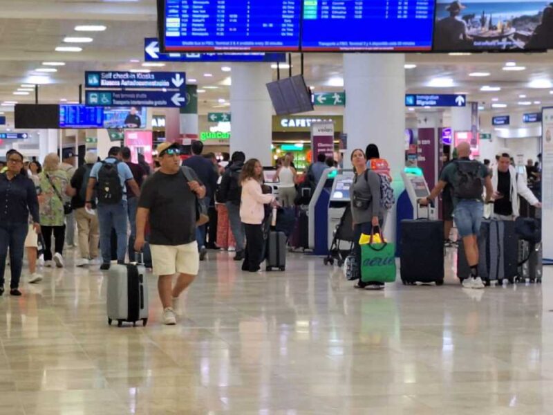 Turismo internacional cae 13% en el Aeropuerto de Cancún durante junio