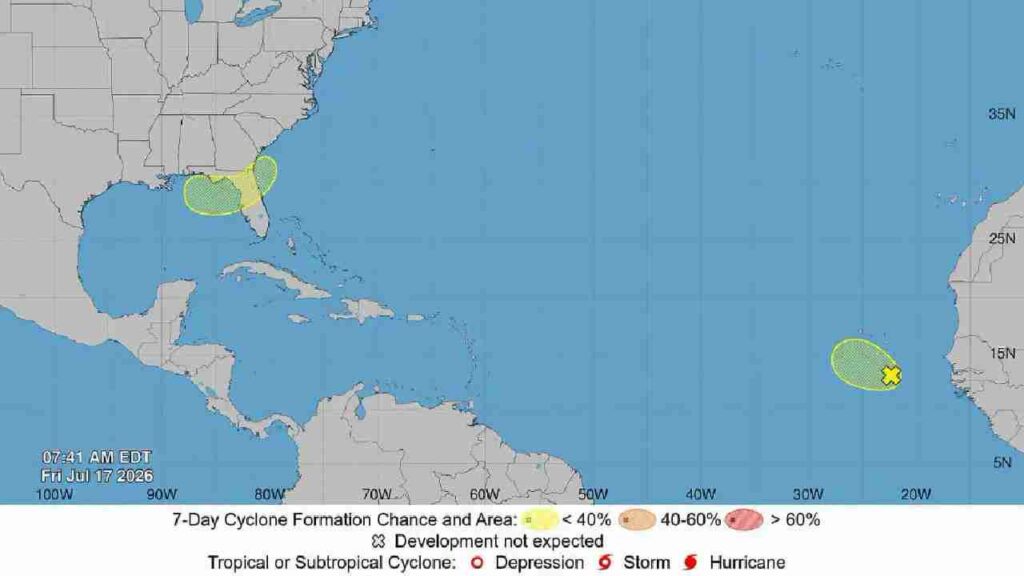¡Vigilancia en el Atlántico! Incrementa a 20% posible formación ciclónica; se ubica a 9,95 Km de Quintana Roo