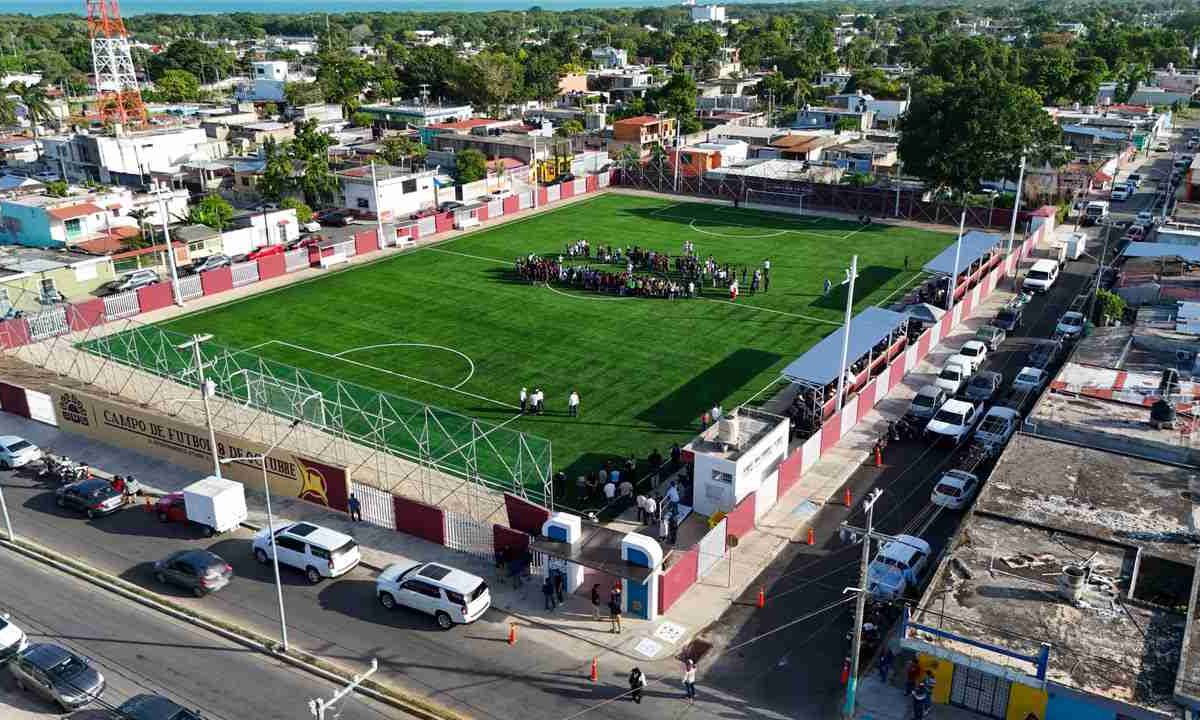 Así luce la cancha.