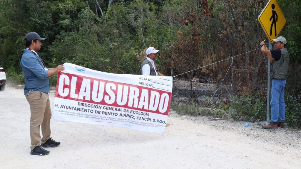 Clausuran desarrollo irregular Mayorales en Cancún